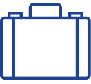 Pictoral icon depicting a briefcase