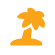 Icon depicting a palm tree on an island
