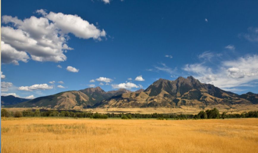 Mountain range near Sidney, Montana