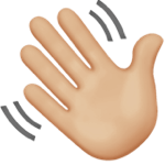Waving hand emoji